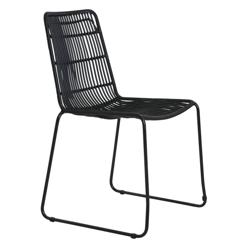 Raw Materials-collectie Jane zwarte tuinstoel (set of 2)