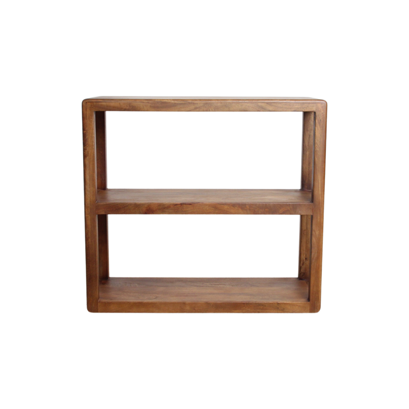 Raw Materials-collectie Bullnose mangohouten rek - 100x38x100 cm