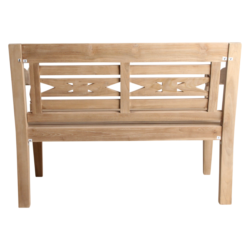 Raw Materials-collectie Boho teakhouten tuinbank