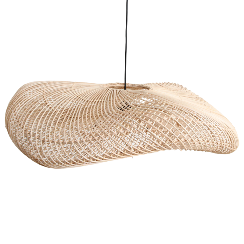 Raw Materials-collectie Wave  rotan hanglamp XL - Ø90x22 cm