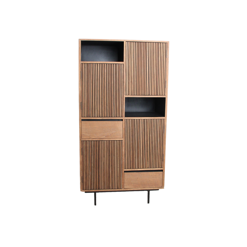 Raw Materials-collectie Rhythm teakhouten kast - 90x45x172 cm