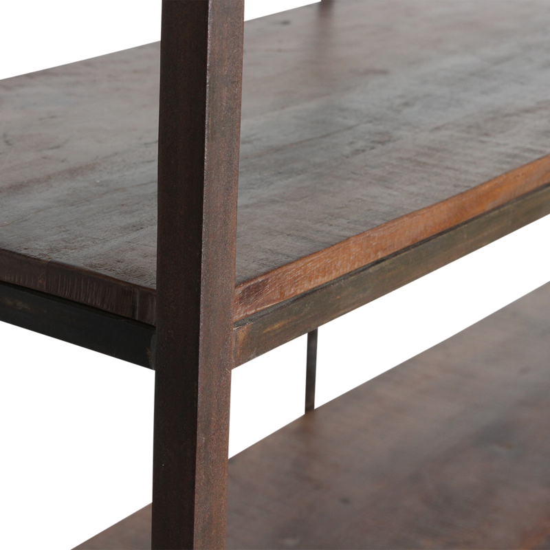 Raw Materials-collectie Factory ijzeren rek met FSC houten planken