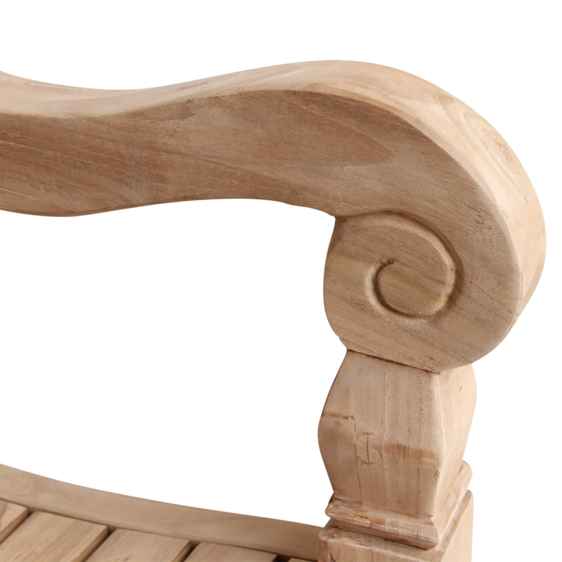 Raw Materials-collectie Boho teakhouten tuinbank