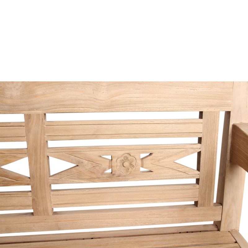 Raw Materials-collectie Boho teakhouten tuinbank