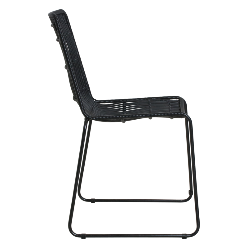 Raw Materials-collectie Jane zwarte tuinstoel (set of 2)