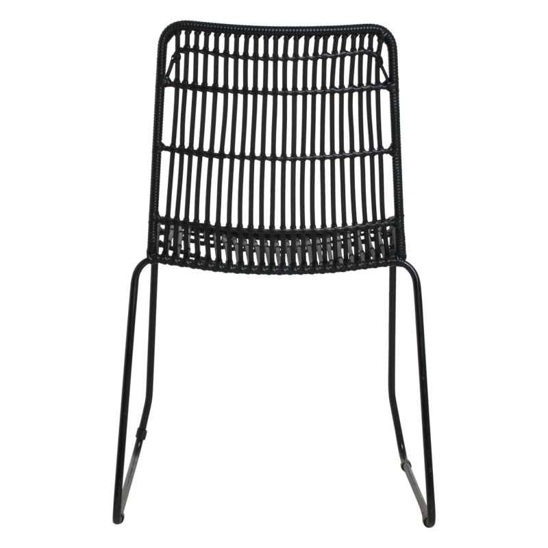 Raw Materials-collectie Jane zwarte tuinstoel (set of 2)