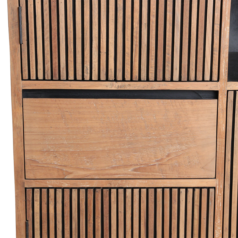 Raw Materials-collectie Rhythm teakhouten kast - 90x45x172 cm