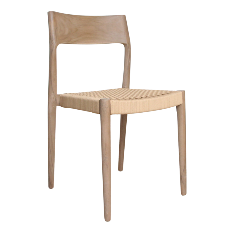 Raw Materials-collectie Freya licht teakhouten tuinstoel - Naturel (set of 2)