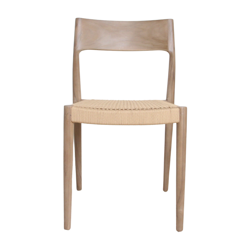 Raw Materials-collectie Freya licht teakhouten tuinstoel - Naturel (set of 2)