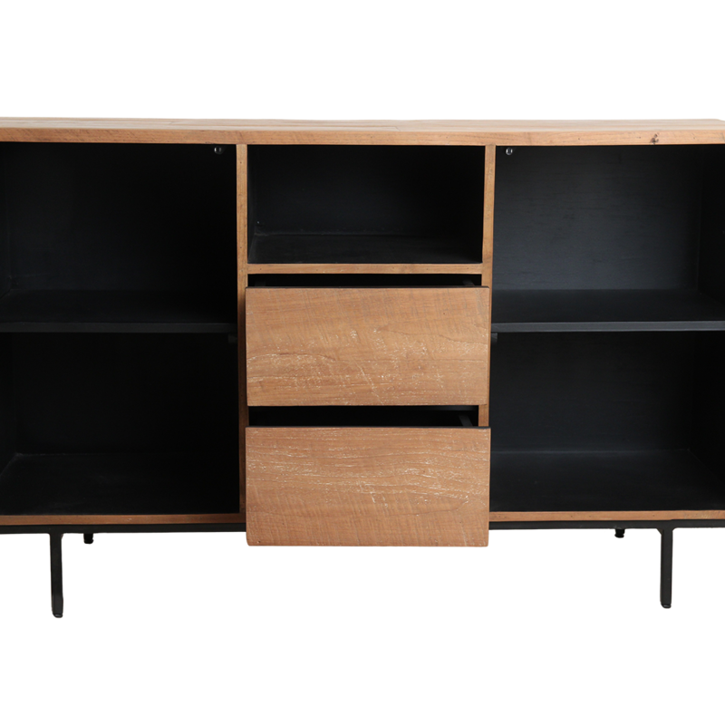 Raw Materials-collectie Rhythm teakhouten dressoir - 140x45x85 cm
