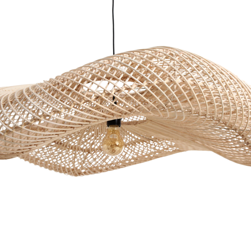 Raw Materials-collectie Wave rotan lamp  XXL - Ø115x35 cm