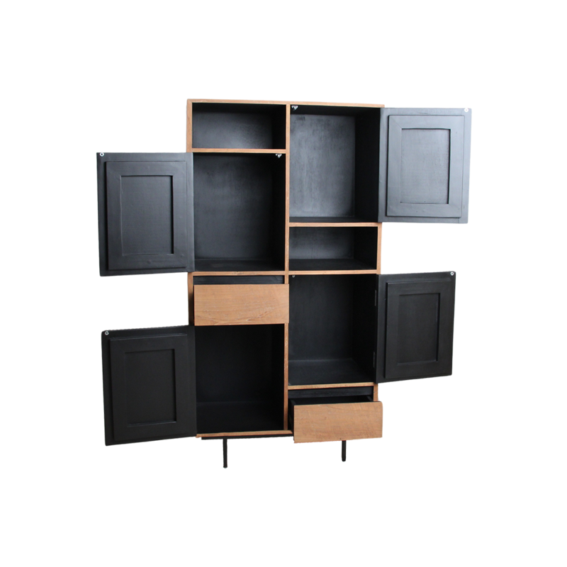 Raw Materials-collectie Rhythm teakhouten kast - 90x45x172 cm