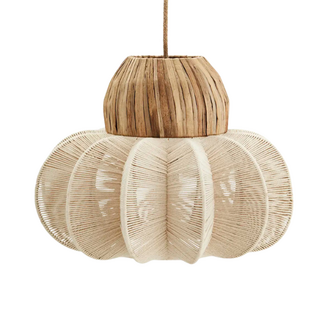 Madam Stoltz Cotton rope ceiling lamp Off white, natural