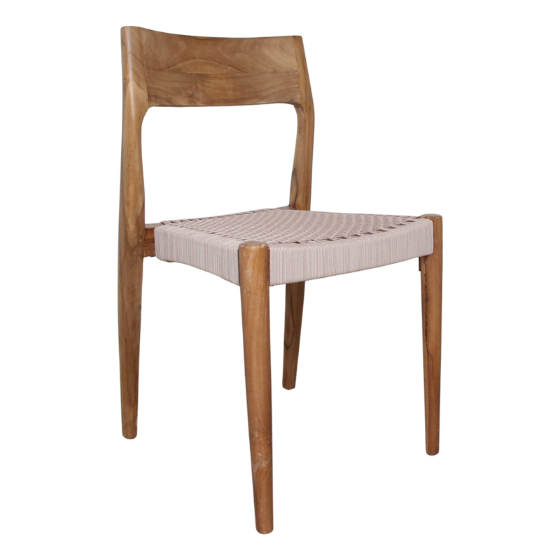 Raw Materials-collectie Freya donker teakhouten tuinstoel - Naturel (set of 2)