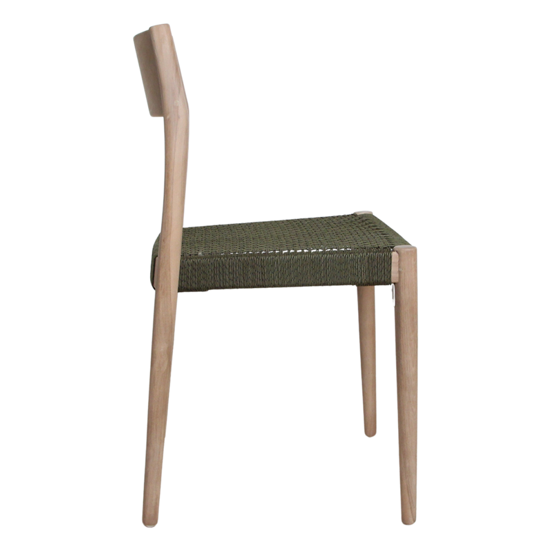 Raw Materials-collectie Freya licht teakhouten tuinstoel - Groen (set of 2)