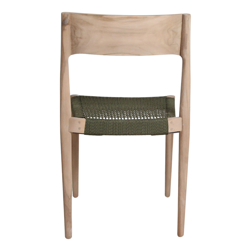 Raw Materials-collectie Freya licht teakhouten tuinstoel - Groen (set of 2)