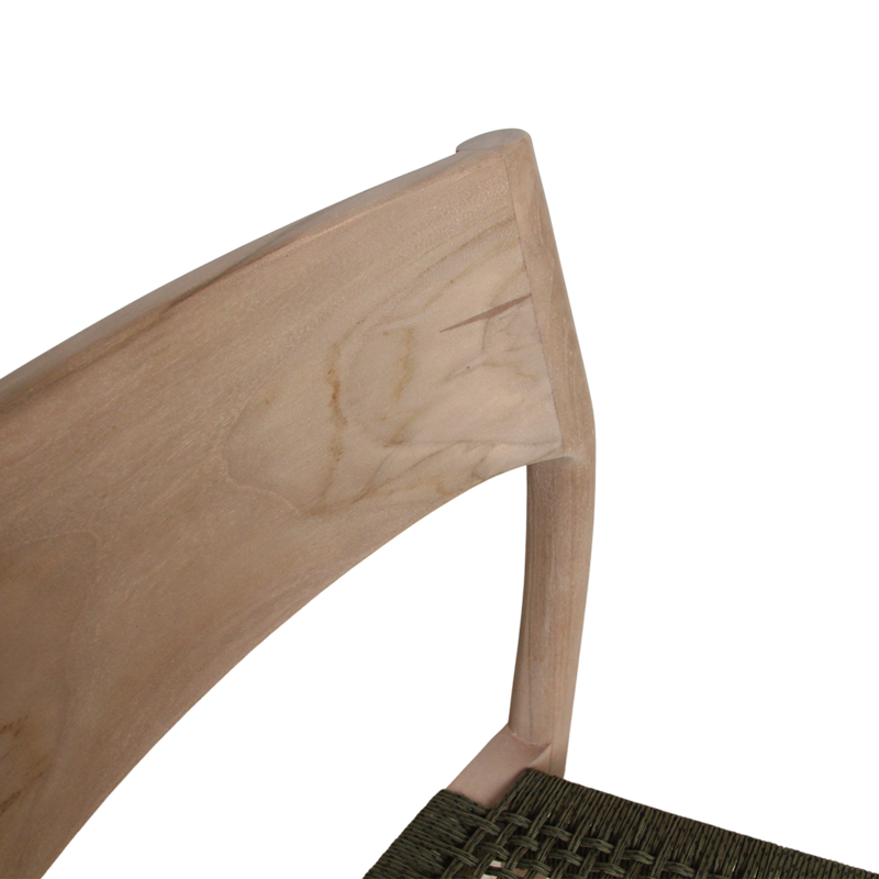 Raw Materials-collectie Freya licht teakhouten tuinstoel - Groen (set of 2)