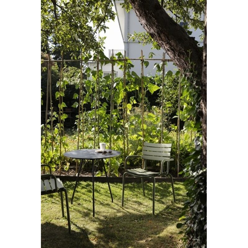 Houe-collectie ReCLIPS Dining Chair with olive green lamellas and armrests - Copy