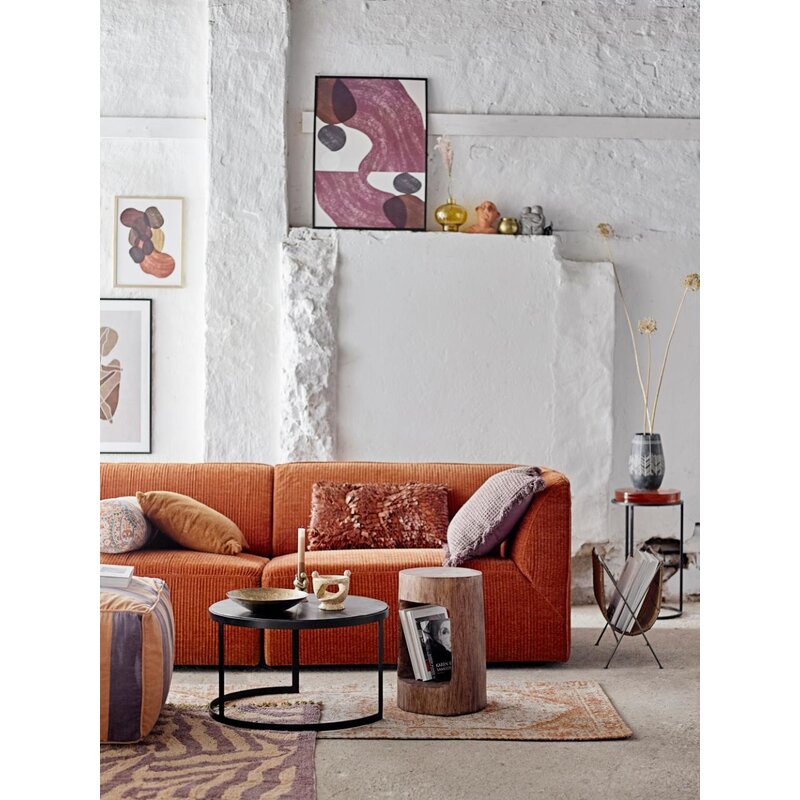 Bloomingville-collectie Delva Cushion, Purple, Cotton