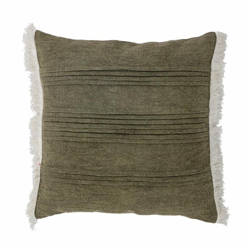 Bloomingville-collectie He Cushion, Green, Cotton