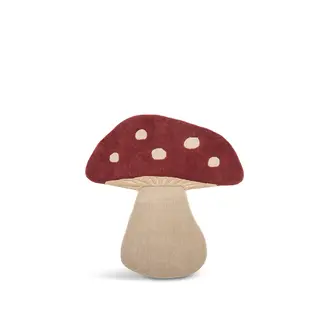 Bloomingville Mushroom Rug, Red, Wool