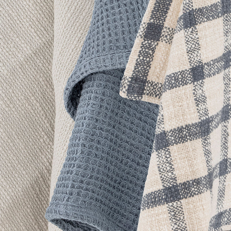 Bloomingville-collectie Impruneta Kitchen Towel Blue Cotton OEKO-TEXÂ®