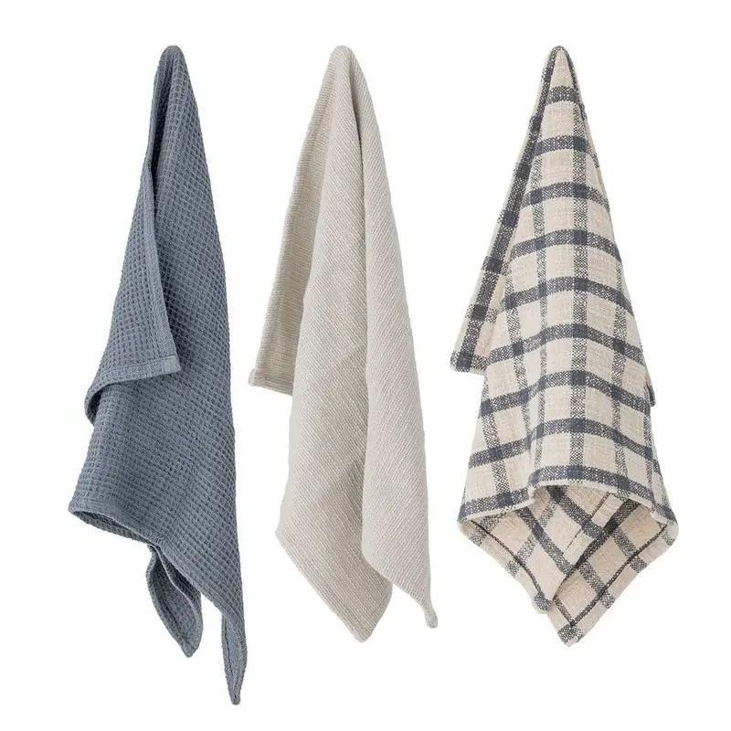 Bloomingville-collectie Impruneta Kitchen Towel Blue Cotton OEKO-TEXÂ®