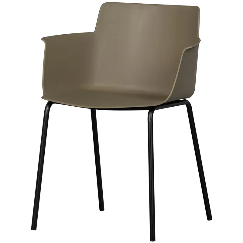 WOOOD-collectie Foppe Eetkamerstoel Outdoor PP / Metaal - Jungle