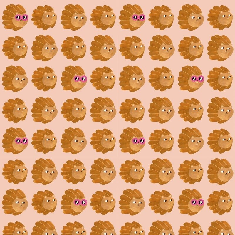 Meet Me at the Wall-collectie Kinderbehang Lion head - Pale Pink - Aniek Bartels