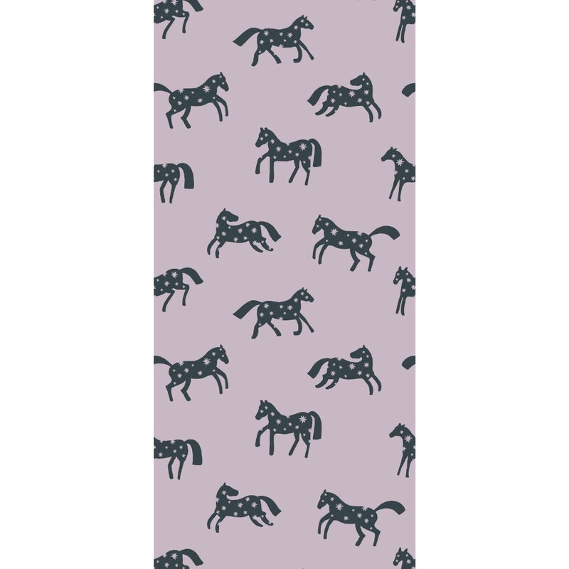 Meet Me at the Wall-collectie Behang Magic Horses - Lilac - Joelle Wehkamp