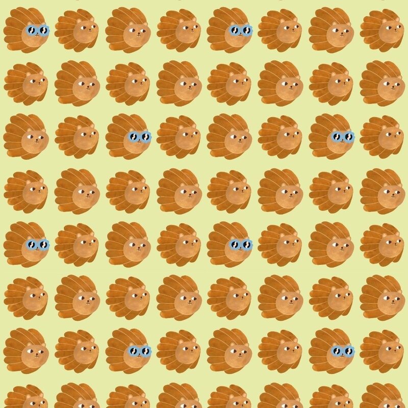 Meet Me at the Wall-collectie Kinderbehang Lion head - Matcha - Aniek Bartels