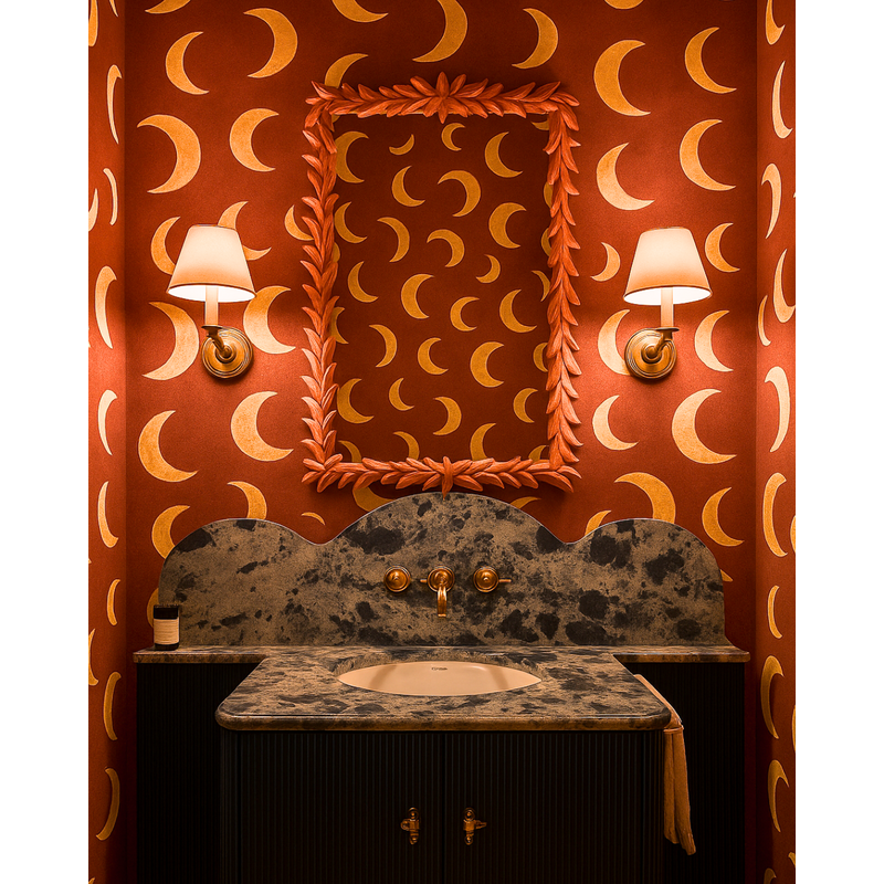 Meet Me at the Wall-collectie Behang Moon Rhubarb - Aniek Bartels