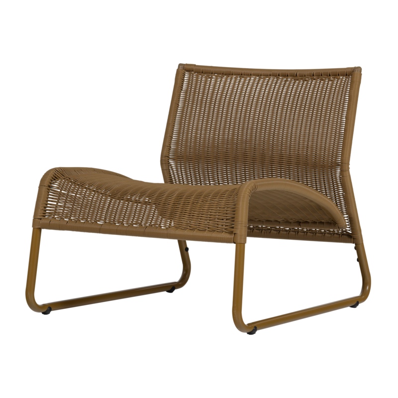 WOOOD-collectie West Tuin Loungestoel Honinggeel