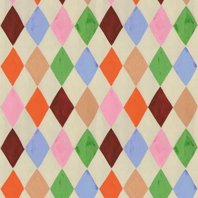 Meet Me at the Wall-collectie Kinderbehang Meet me at the Wall - Harlequin multicolor - Aniek Bartels