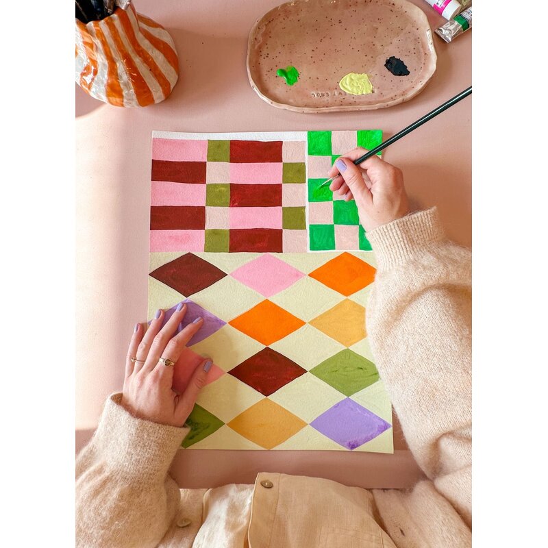 Meet Me at the Wall-collectie Kinderbehang Meet me at the Wall - Harlequin multicolor - Aniek Bartels