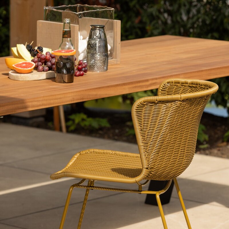 WOOOD-collectie Wings Tuinstoel Honinggeel - Set Van 2