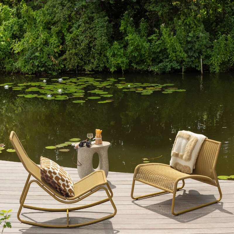 WOOOD-collectie West Garden Lounge Chair Honey Yellow