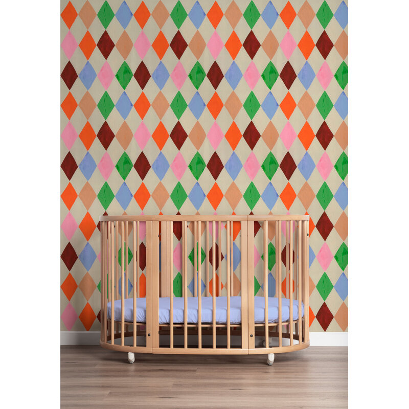 Meet Me at the Wall-collectie Kinderbehang Meet me at the Wall - Harlequin multicolor - Aniek Bartels