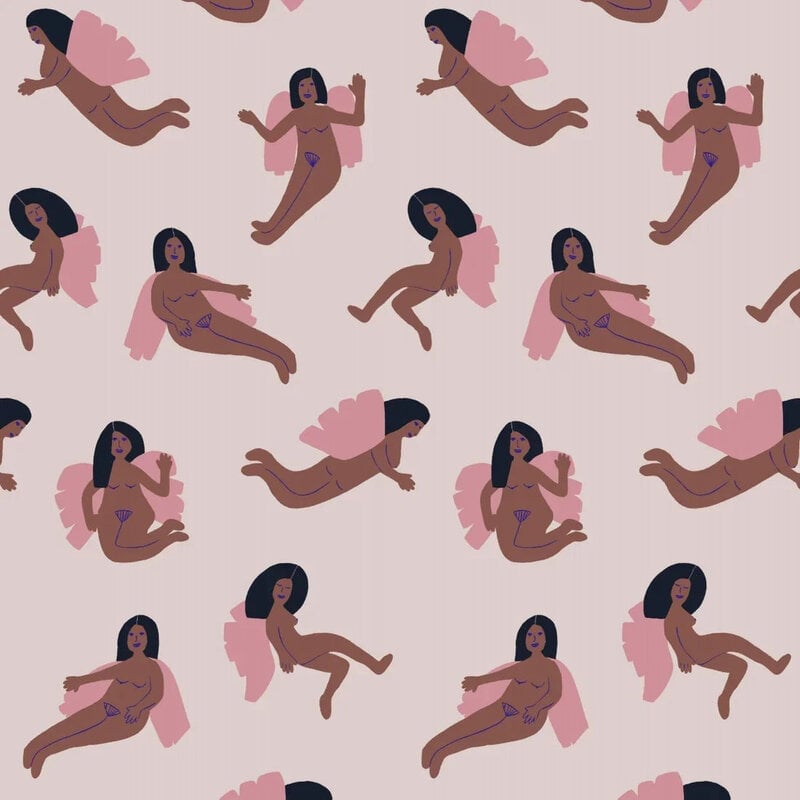 Meet Me at the Wall-collectie Behang Meet Me at the Wall -  Womanhood Soft Pink  - Natural Noord