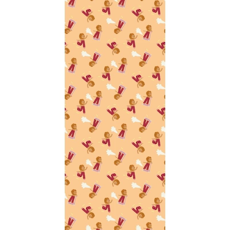 Meet Me at the Wall-collectie Kinderbehang Skating Lion - Sweet - Aniek Bartels