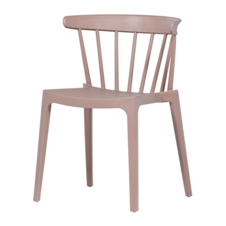 WOOOD Bliss Garden Chair with Spindles Plastic Salmon Pink (Set of 2)