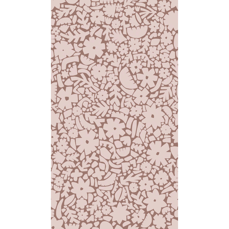 Meet Me at the Wall-collectie Behang  Flowerfield Warm Taupe  - Naturel Noord