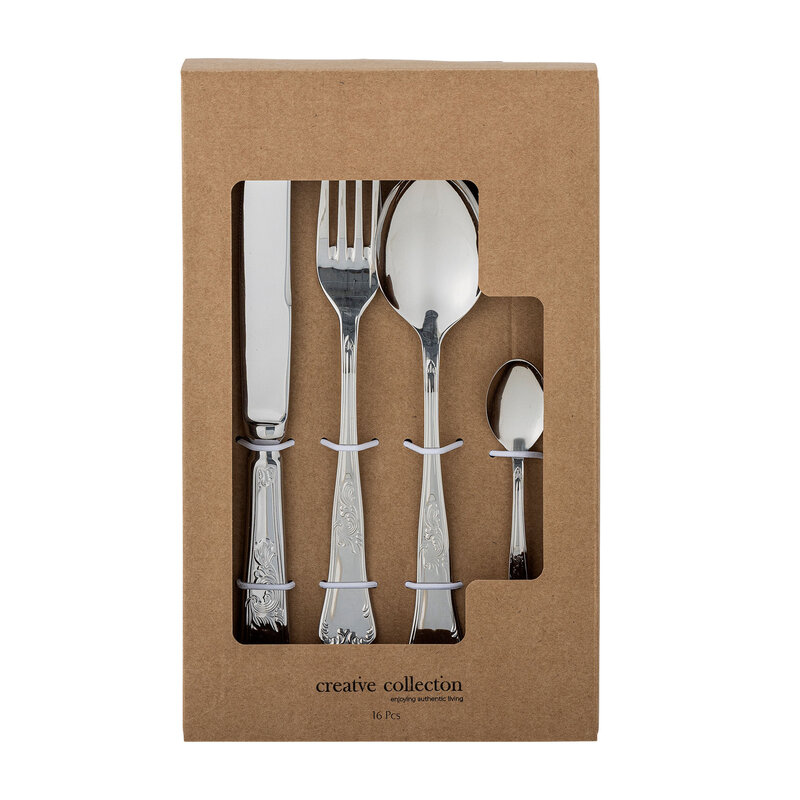 Bloomingville-collectie Tilly Bestek Zilver Roestvrij Staal
