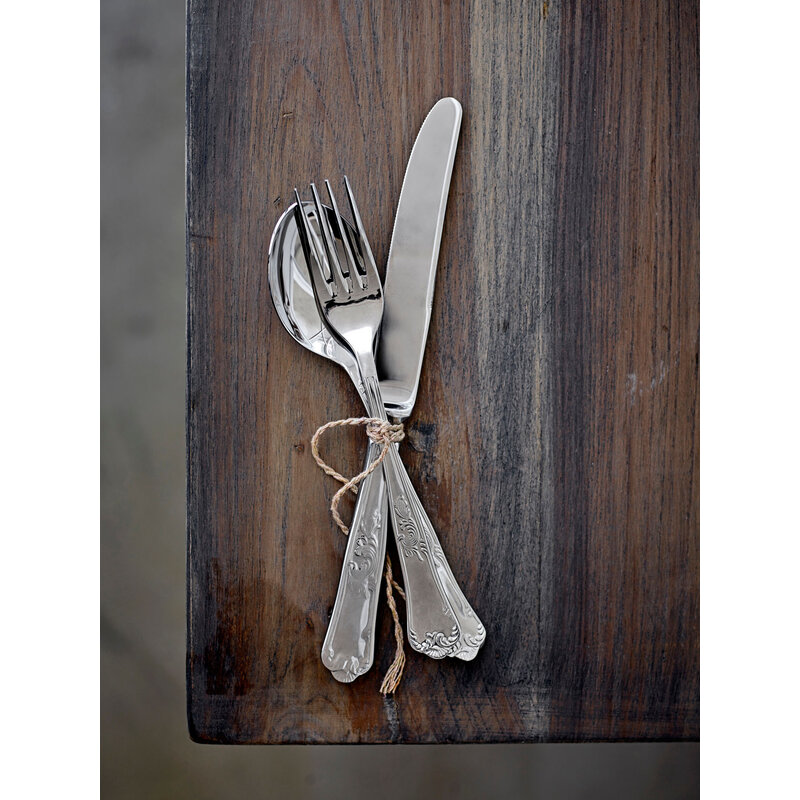 Bloomingville-collectie Tilly Bestek Zilver Roestvrij Staal