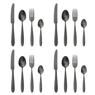 Bloomingville Frea Cutlery, Black, Stainless Steel