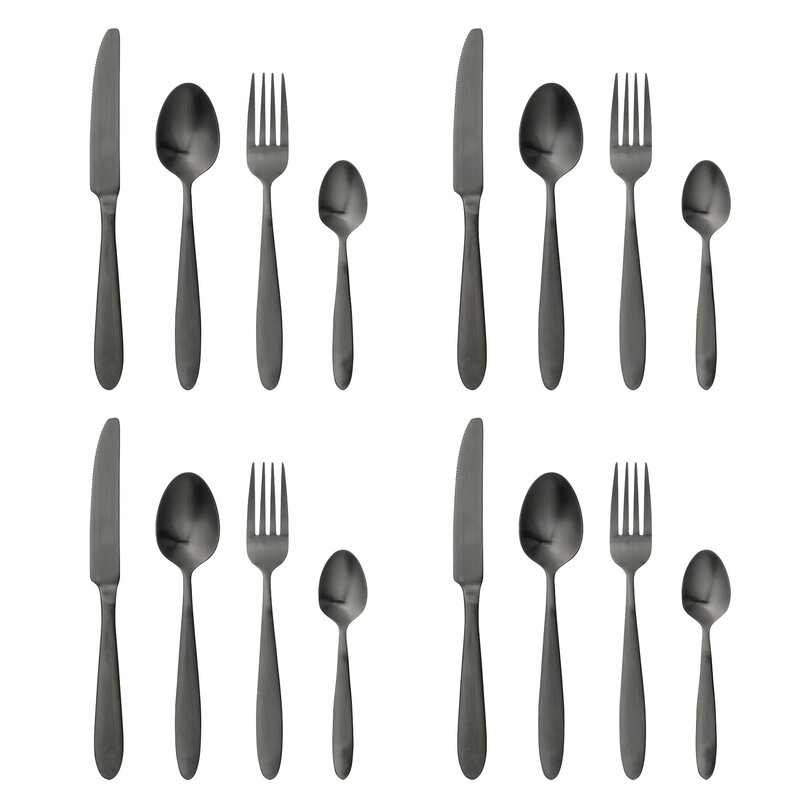 Bloomingville-collectie Frea Cutlery, Black, Stainless Steel