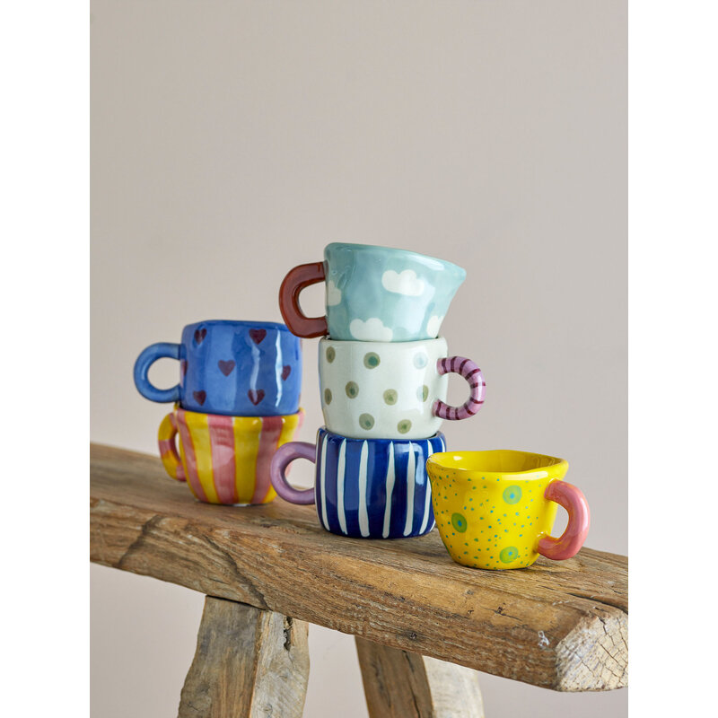 Bloomingville-collectie Nini Beker Multipack multicolour aardewerk