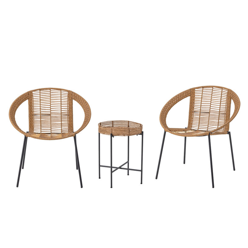 Bloomingville-collectie Dudine Lounge set, Nature, Polyrattan