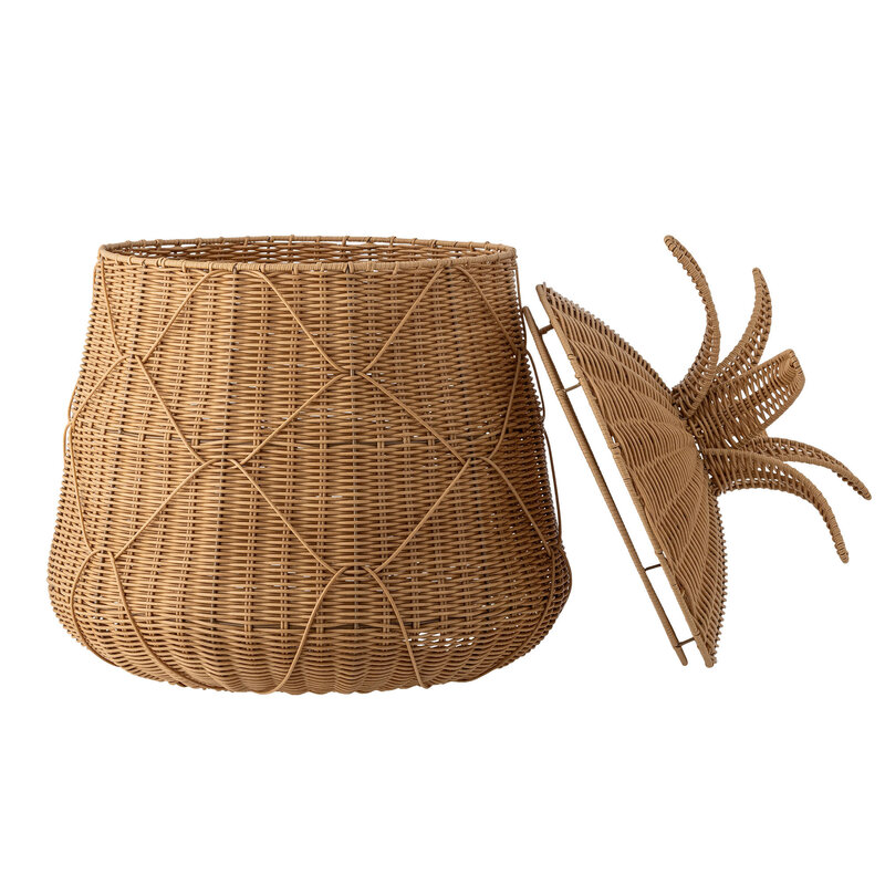 Bloomingville-collectie Anann Mand met Deksel Naturel Polyrattan