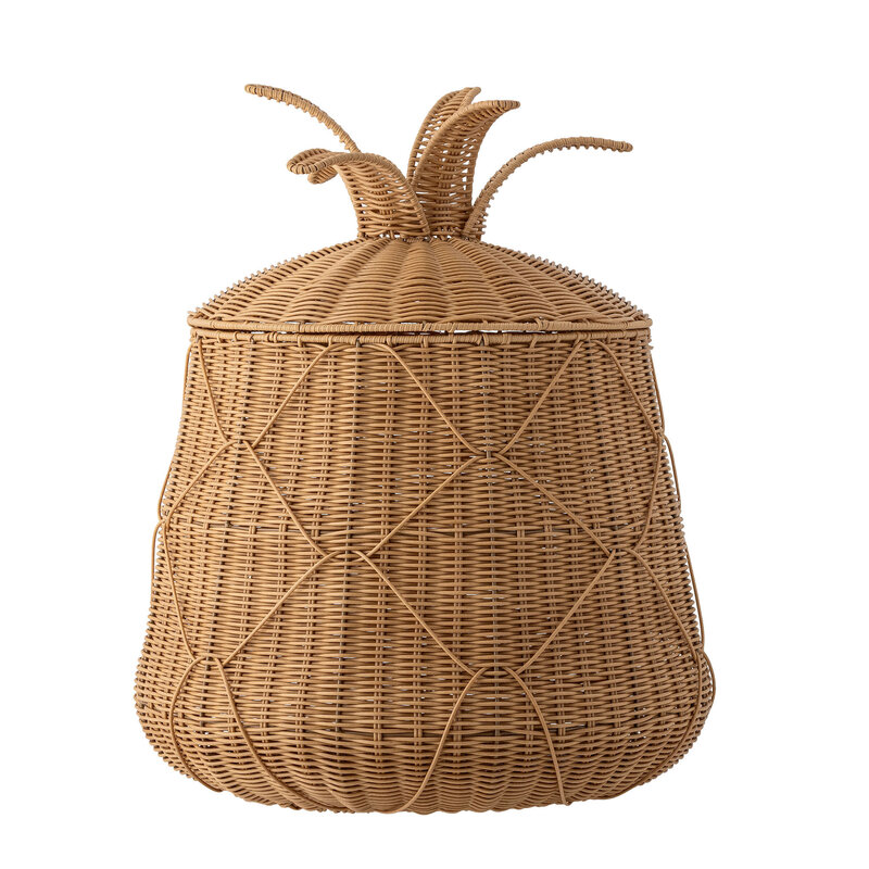 Bloomingville-collectie Anann Mand met Deksel Naturel Polyrattan